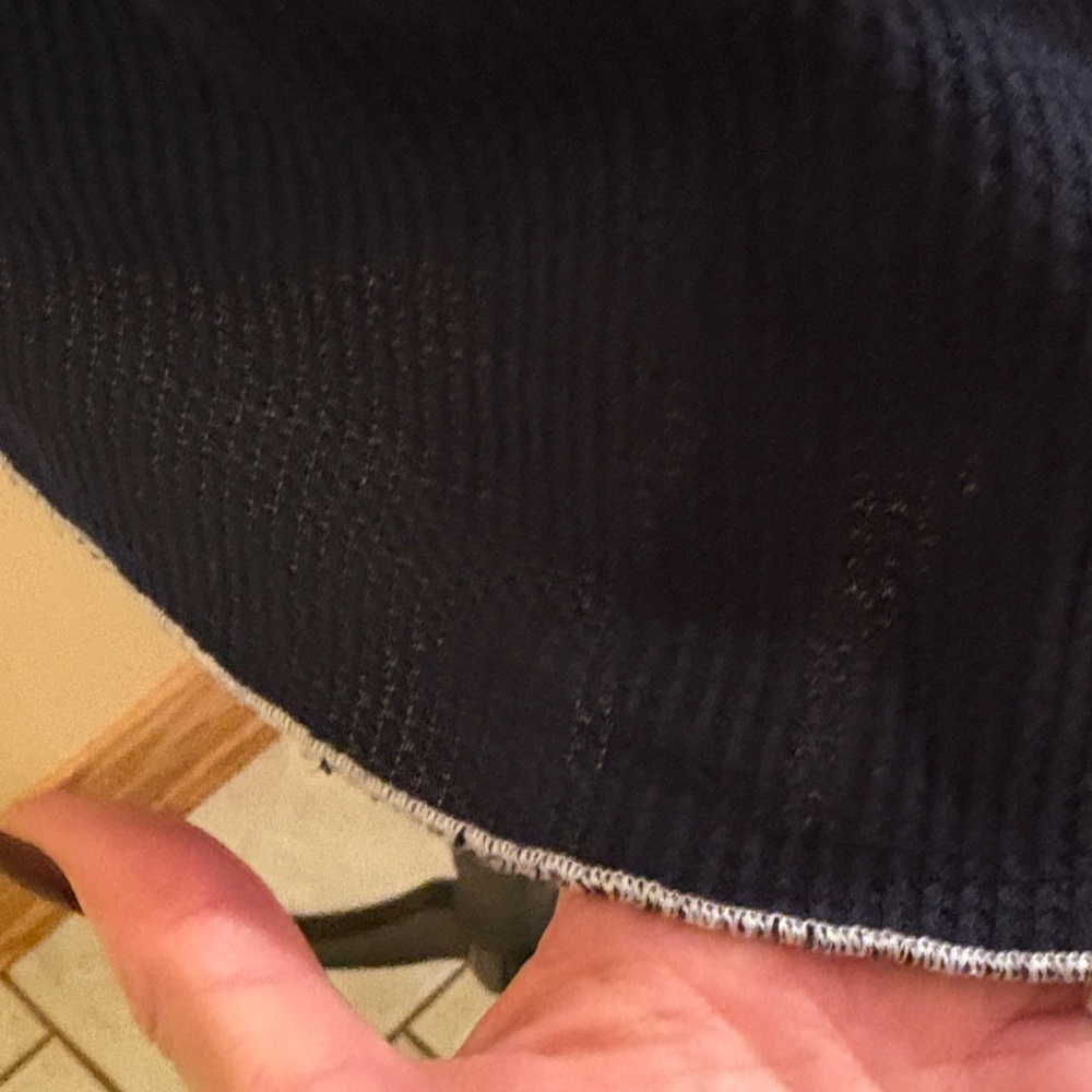 Navy Blue Waffle Long Sleeve Top - Picture 4 of 9
